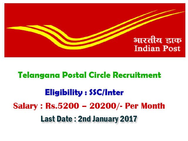 Telangana Postal Circle Recruitment